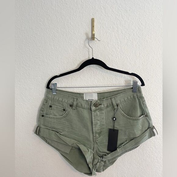 One Teaspoon Bandits faded green super khaki shorts 29 NWT - Picture 4 of 13